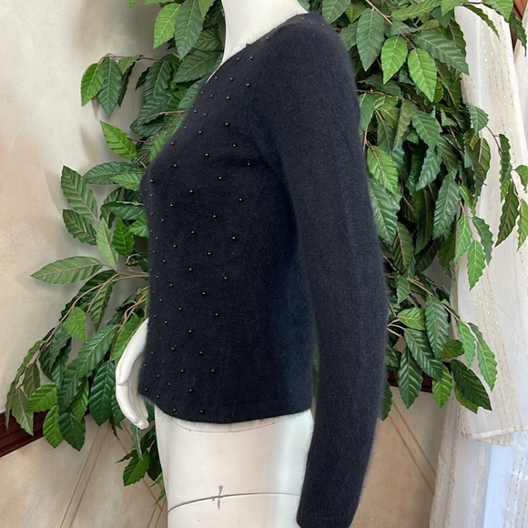 ANGORA YARN BEAD EMBELLISHED SWEATER - Picture 6 of 8